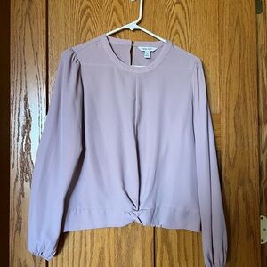 Nine West Mauve Long Sleeve Blouse